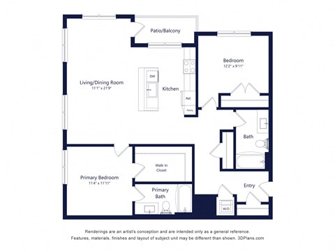 Dorsey by Alta, B1: 2 Bedroom, 2 Bathroom